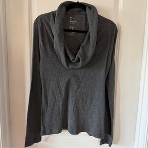 GAP Octavia Waffle Cowl Sweater Gray Size Large‎